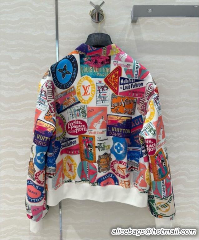 Super Quality Louis Vuitton Travel Patch Print Jacket LV050705 2025