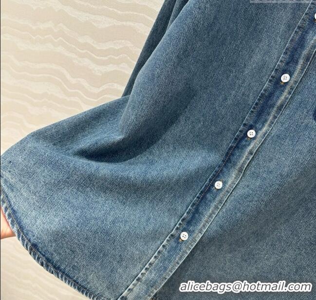 New Release Creation Miu Miu Denim Shirt M041033 Blue 2025