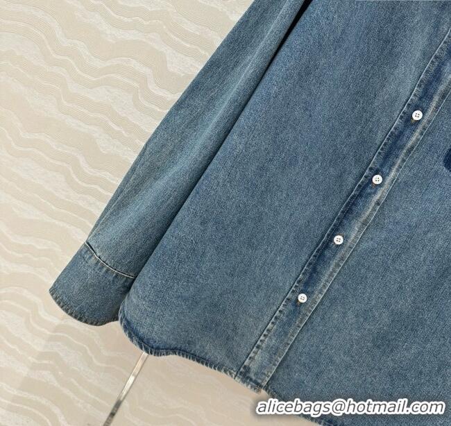 New Release Creation Miu Miu Denim Shirt M041033 Blue 2025