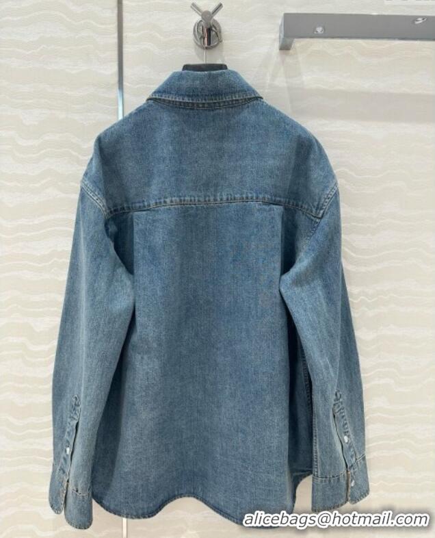 New Release Creation Miu Miu Denim Shirt M041033 Blue 2025