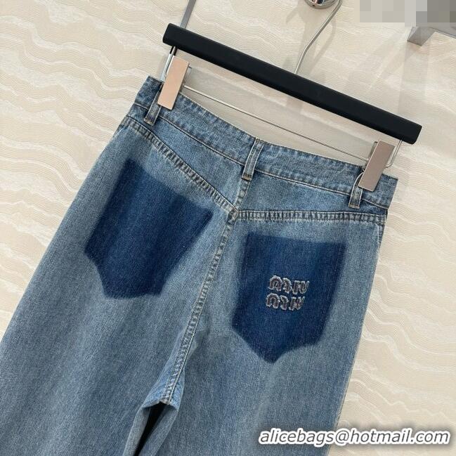 Buy Discount Miu Miu Denim Jeans M041034 Blue 2025