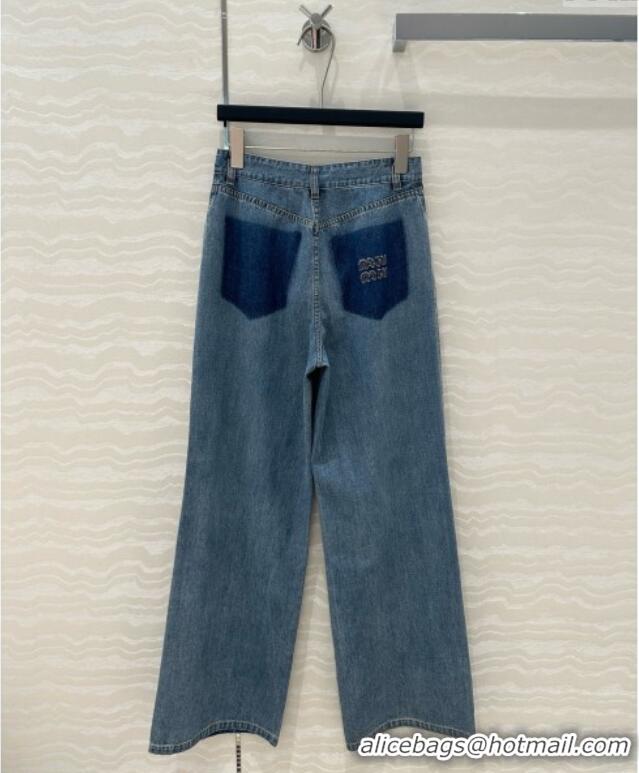 Buy Discount Miu Miu Denim Jeans M041034 Blue 2025