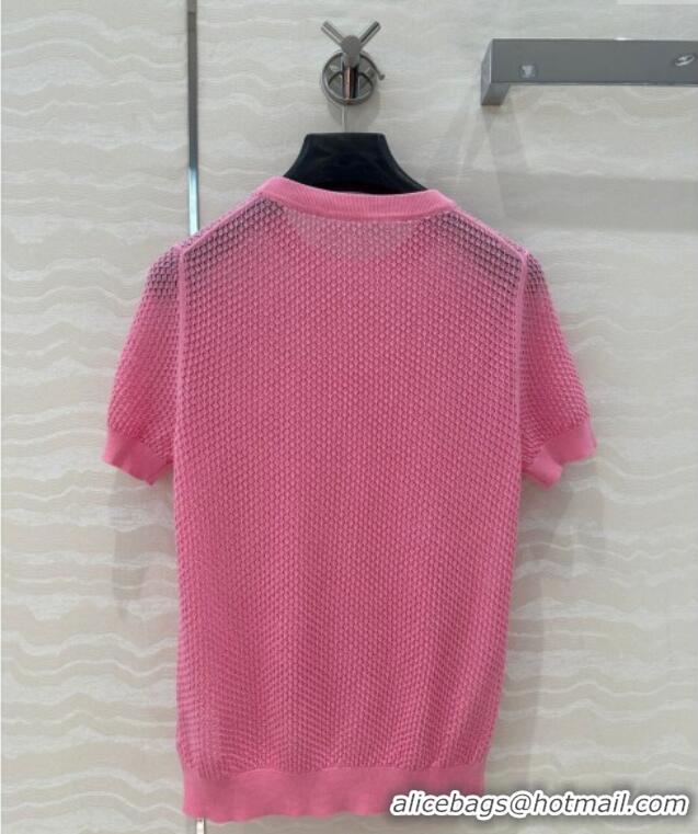 Best Inexpensive Miu Miu Knit T-Shirt M0410 Pink 2025