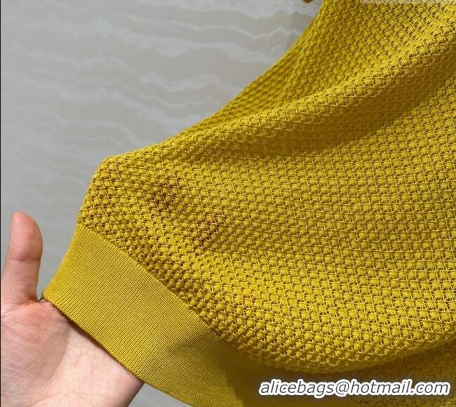 New Release Creation Miu Miu Knit T-Shirt M0410 Yellow 2025
