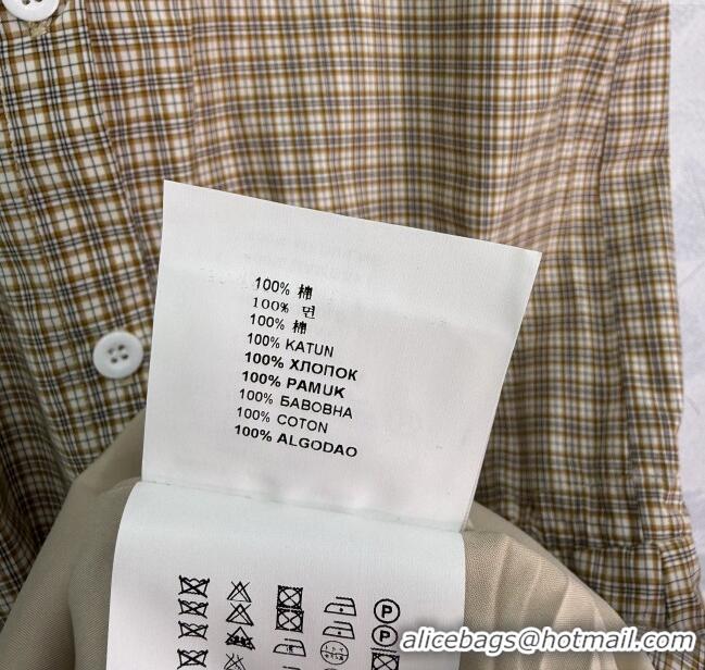 Original Cheap Miu Miu Check Dress 0411 Beige 2025