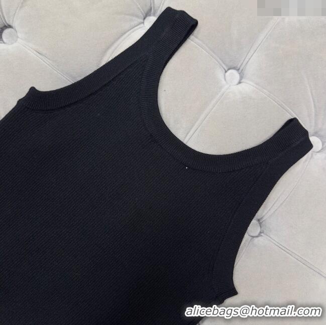 ​Reasonable Price Miu Miu Wool Vest with Strass 30073 Black 2025