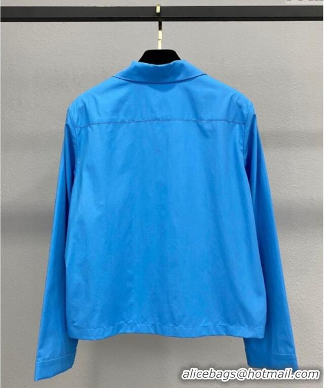 Well Crafted Miu Miu Logo Shirt 042909 Blue 2025