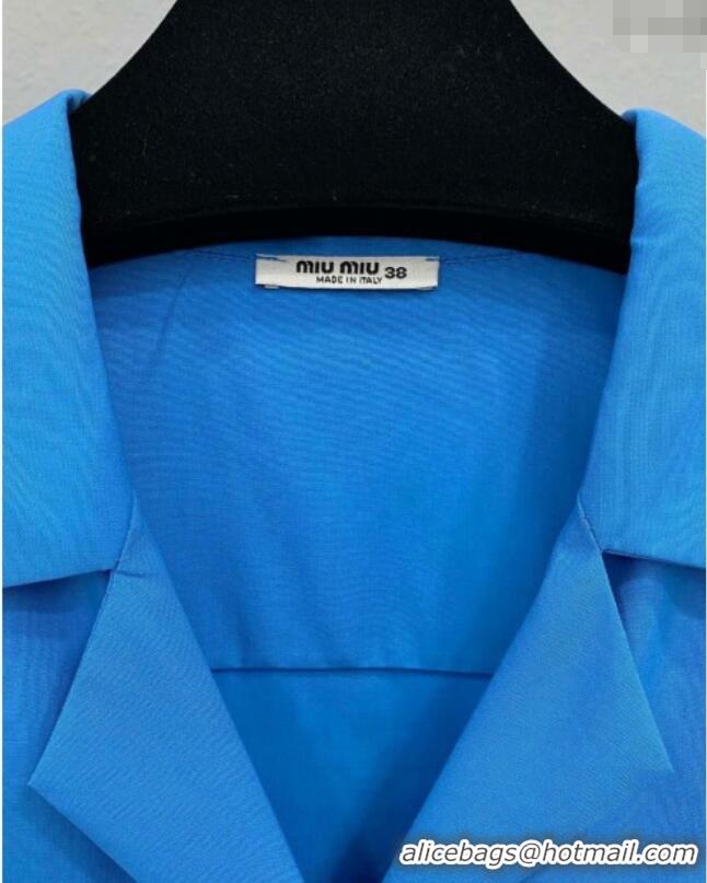Well Crafted Miu Miu Logo Shirt 042909 Blue 2025