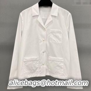​Shop Inexpensive Miu Miu Logo Shirt 042909 White 2025