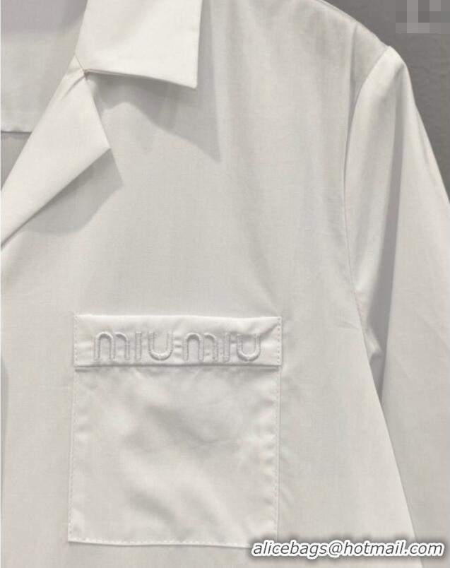 ​Shop Inexpensive Miu Miu Logo Shirt 042909 White 2025