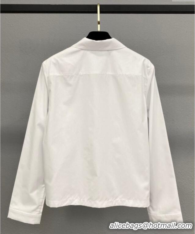 ​Shop Inexpensive Miu Miu Logo Shirt 042909 White 2025
