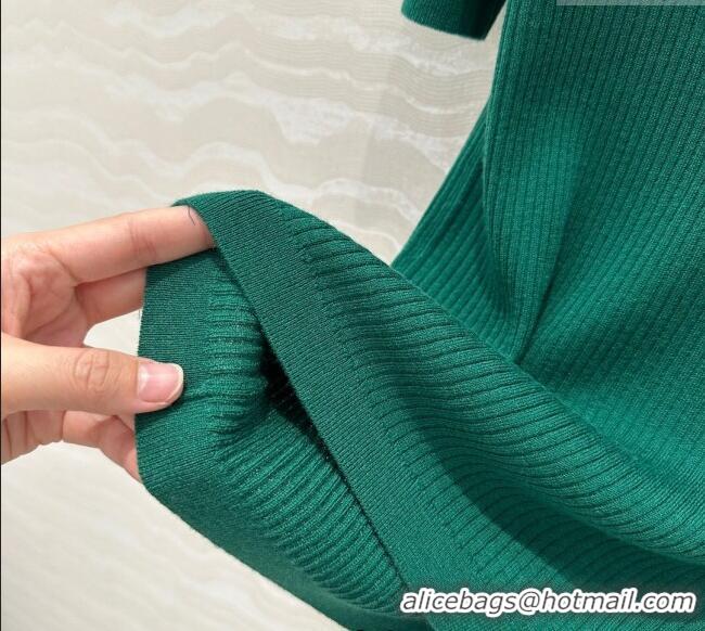 Market Sells Miu Miu Wool Blend Knit Polo Shirt 042981 Green 2025