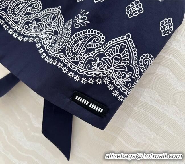 Cheap Price Miu Miu Paisley Printed Vest and Shorts Set 0429 Blue 2025