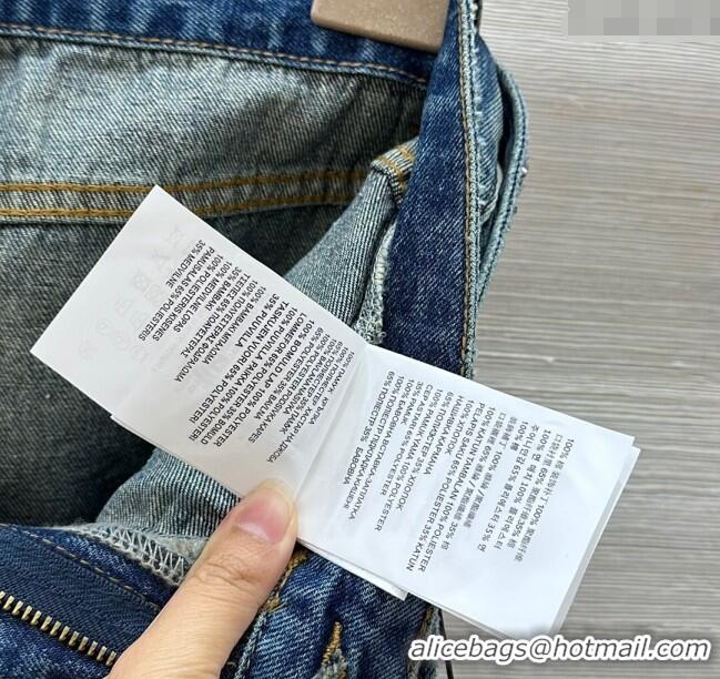 Top Quality Miu Miu Blue Jeans with Strass M0429 2025