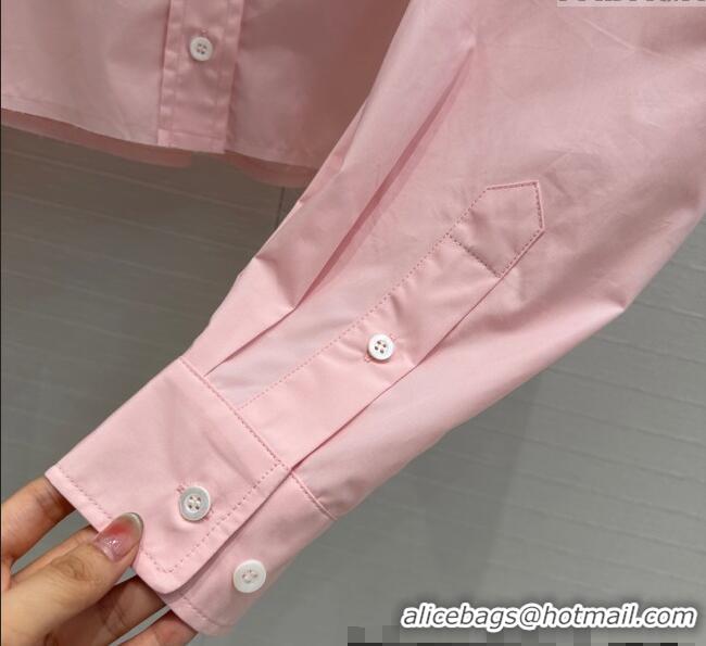 Market Sells Cheap Miu Miu Cotton Shirt 30068 Pink 2025