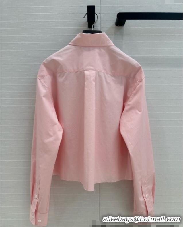 Market Sells Cheap Miu Miu Cotton Shirt 30068 Pink 2025