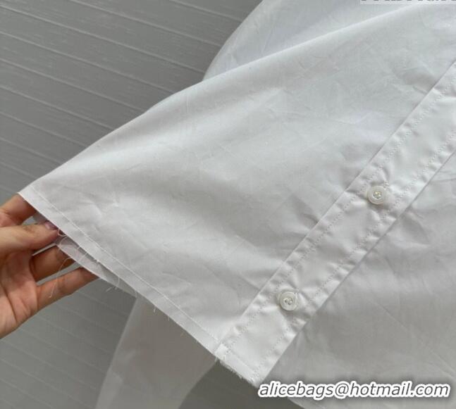 Traditional Discount Miu Miu Cotton Shirt 30068 White 2025