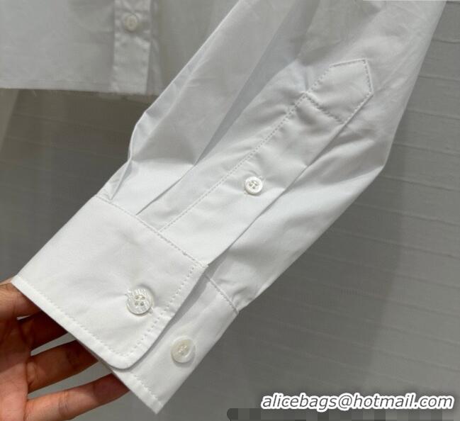 Traditional Discount Miu Miu Cotton Shirt 30068 White 2025