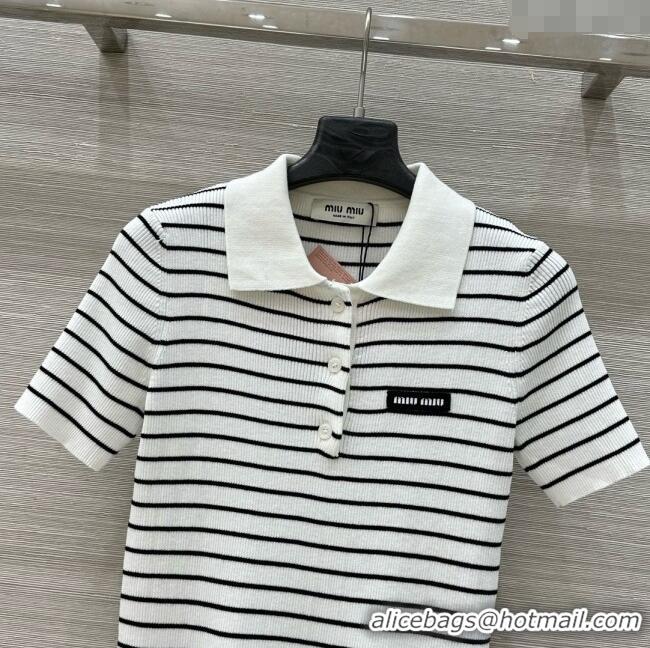 Classic Inexpensive Miu Miu Wool Short-sleeved Sweater M050713 2025