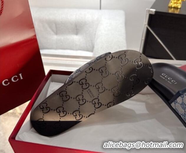 Best Price Gucci GG Padded Canvas Flat Slides Sandal with Wide Strap Grey 2025 838089