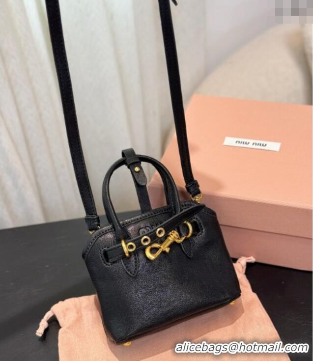 Modern Classic Miu Miu Aventure Pouch Charm 0512 Black 2025