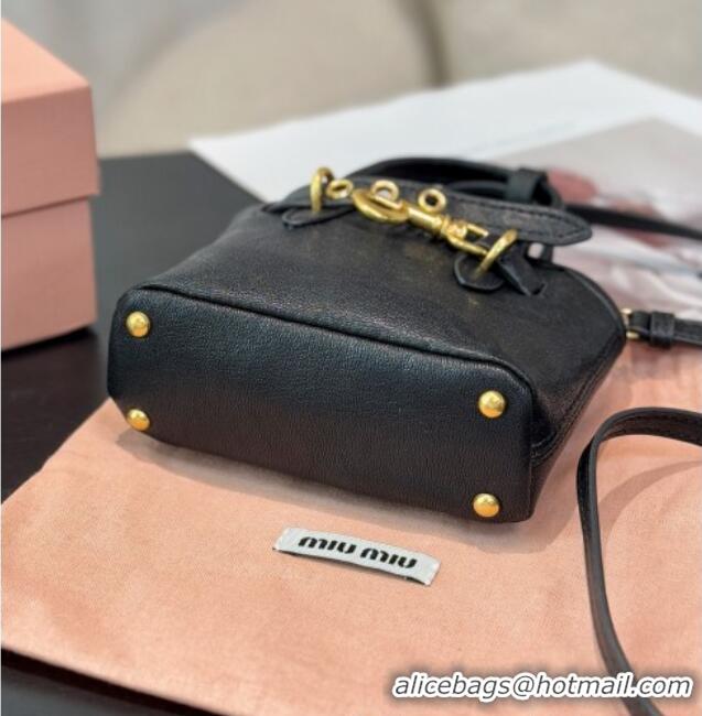 Modern Classic Miu Miu Aventure Pouch Charm 0512 Black 2025