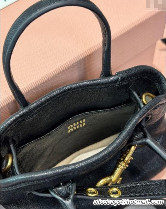 Modern Classic Miu Miu Aventure Pouch Charm 0512 Black 2025