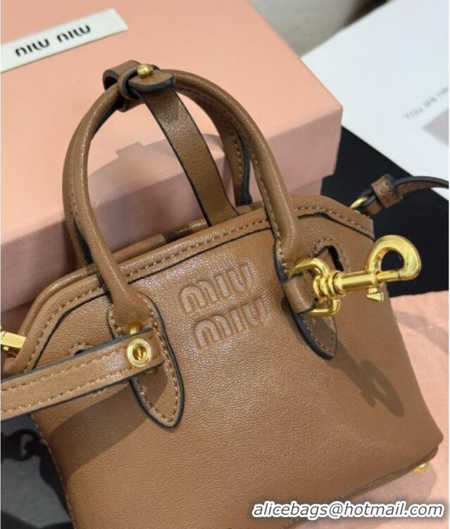 Top Quality Miu Miu Aventure Pouch Charm M0512 Brown 2025