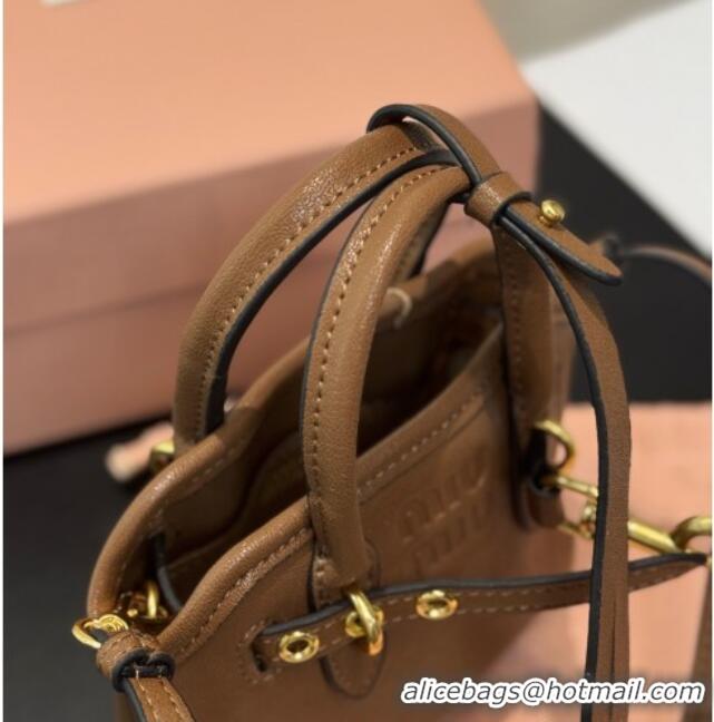 Top Quality Miu Miu Aventure Pouch Charm M0512 Brown 2025