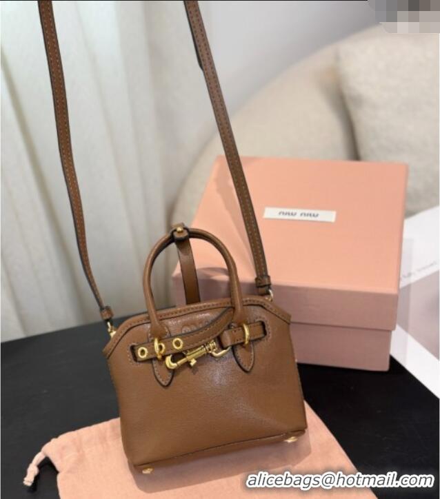 Top Quality Miu Miu Aventure Pouch Charm M0512 Brown 2025