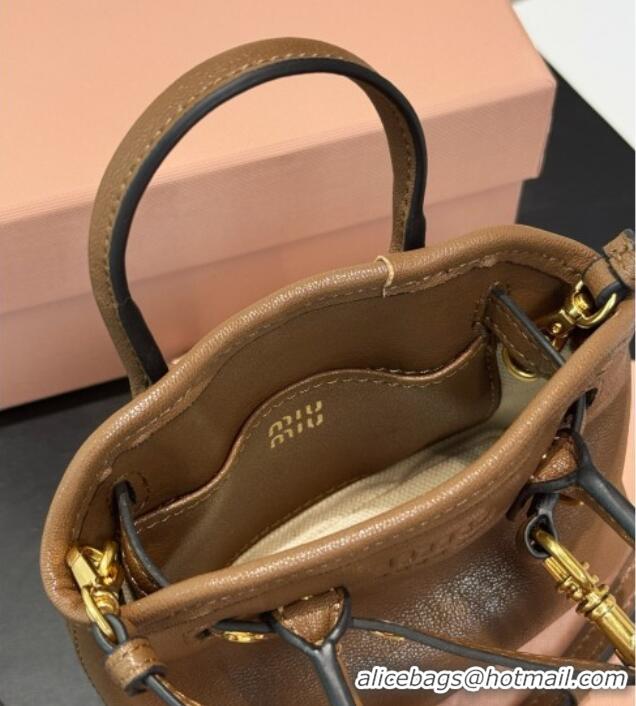 Top Quality Miu Miu Aventure Pouch Charm M0512 Brown 2025