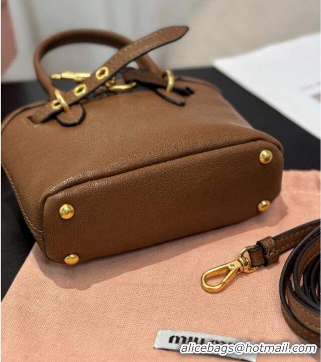 Top Quality Miu Miu Aventure Pouch Charm M0512 Brown 2025