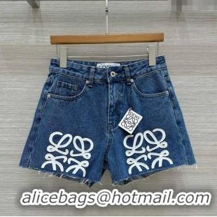 New Stylish Loewe Denim Shorts L041004 Blue 2025