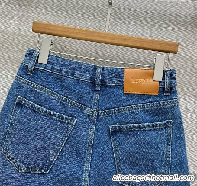 New Stylish Loewe Denim Shorts L041004 Blue 2025