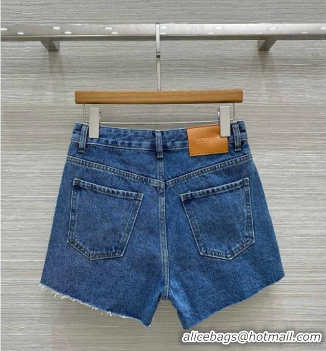 New Stylish Loewe Denim Shorts L041004 Blue 2025