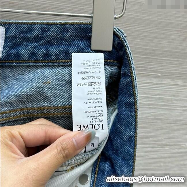 New Stylish Loewe Denim Shorts L041004 Blue 2025