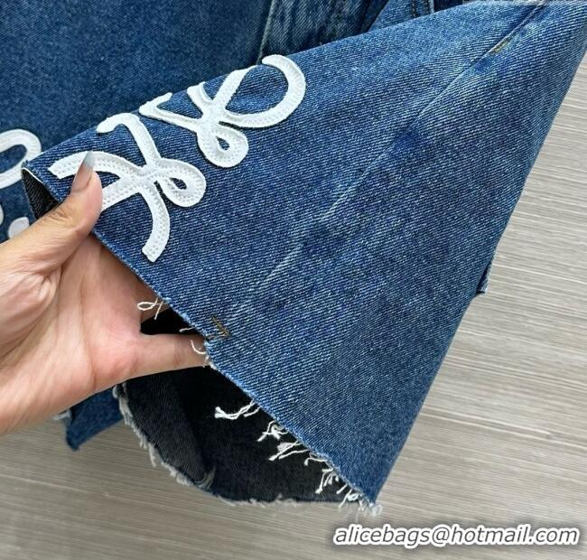 New Stylish Loewe Denim Shorts L041004 Blue 2025