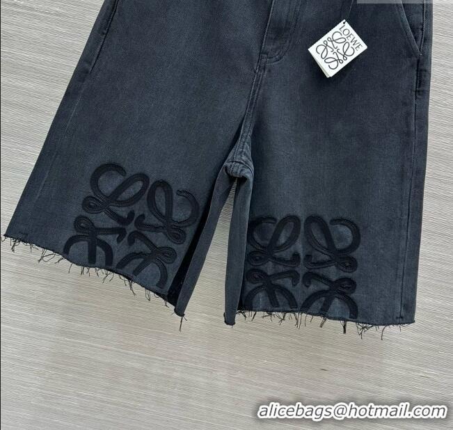 Modern Classic Loewe Denim Shorts L041005 Black 2025