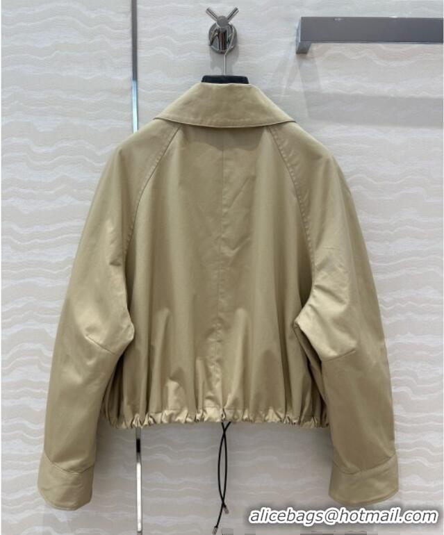 Inexpensive Loewe Cotton and Lambskin Jacket 30009 Beige 2025