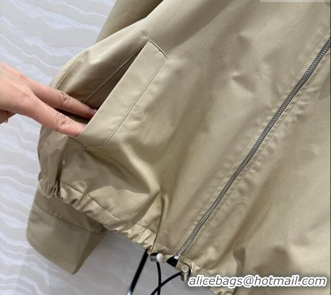 Inexpensive Loewe Cotton and Lambskin Jacket 30009 Beige 2025