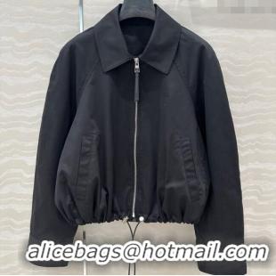 Market Sells Loewe Cotton and Lambskin Jacket 30009 Black 2025