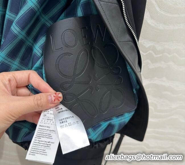 Market Sells Loewe Cotton and Lambskin Jacket 30009 Black 2025