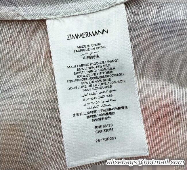 Top Design Zimmermann Linen Blend Dress 0410 Purple 2025