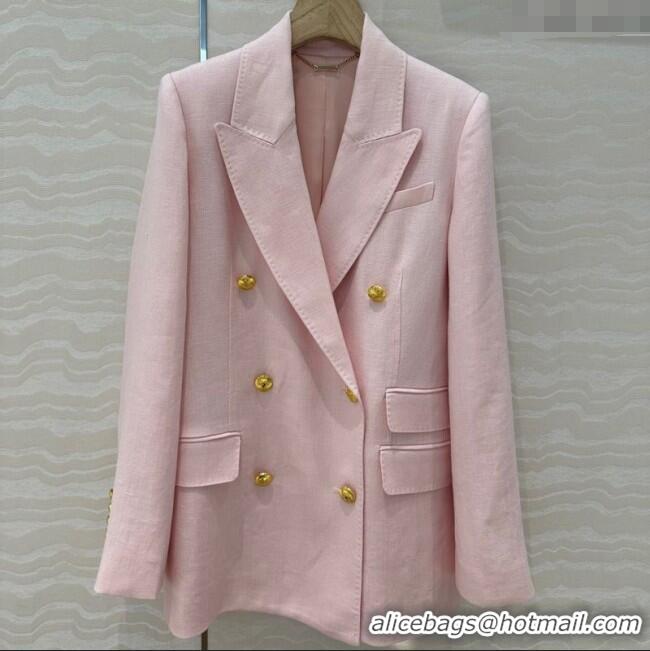 New Release Creation Zimmermann Linen Jacket 0411 Light Pink 2025