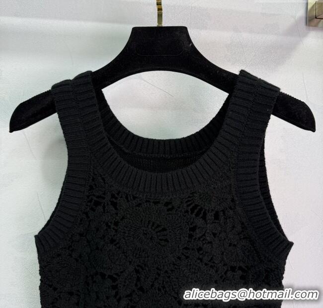 Market Sells Valentino Wool Crochet Vest 0410 White/Black 2025