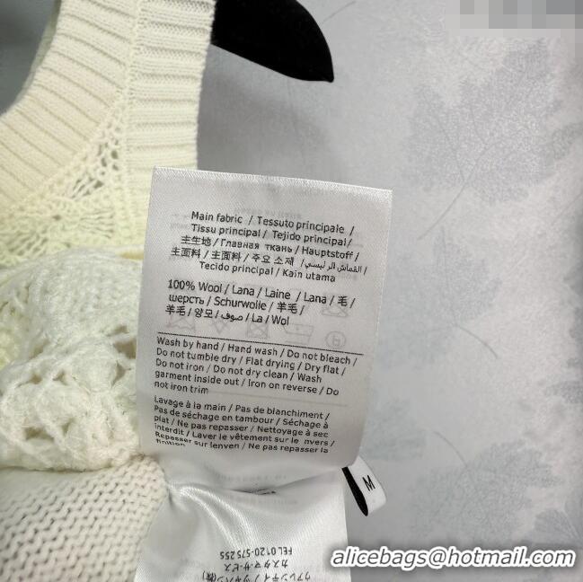 Market Sells Valentino Wool Crochet Vest 0410 White/Black 2025