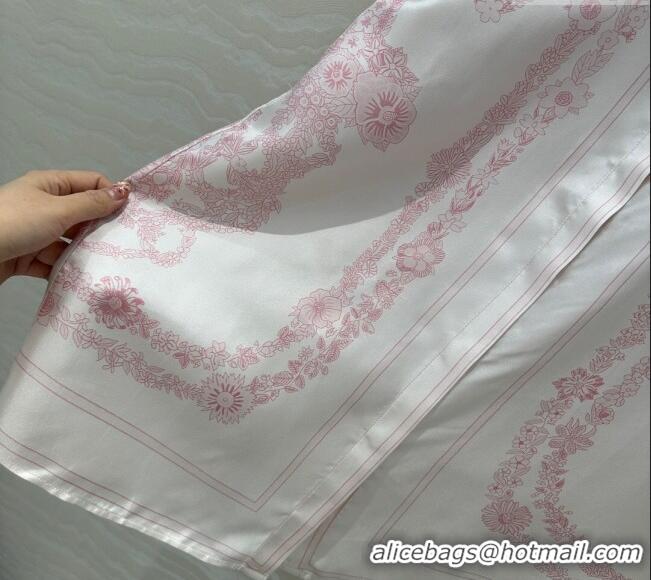Traditional Discount Hermes Brides de Gala en Fleurs Silk Shirt 11017 Pink 2025