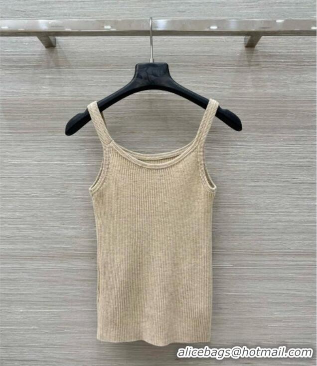 Super Quality Miu Miu Wool Vest M031114 Apricot 2025