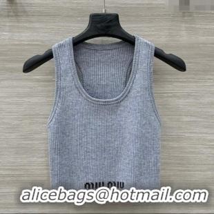 Market Sells Miu Miu Wool Vest M031115 Grey 2025