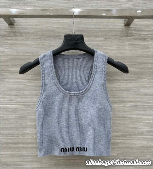 Market Sells Miu Miu Wool Vest M031115 Grey 2025